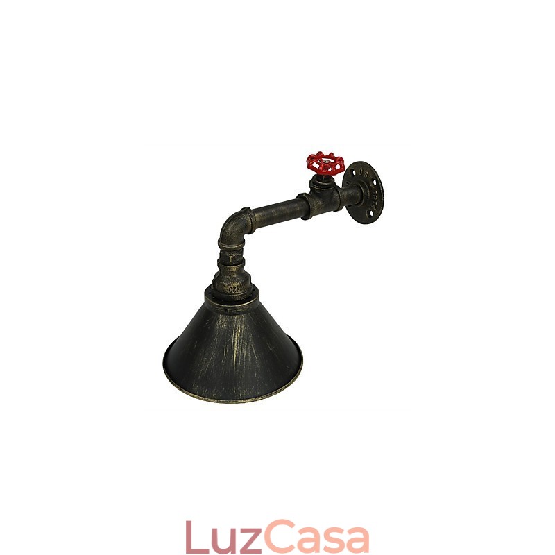 loft Retro Industrial Wall Sconce Restaurante E Bar Metal Water Pipe Lâmpada de parede