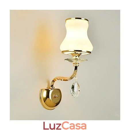 Recurso eletrogalvanizado contemporâneo moderno para luzes de parede de luz ambiente de proteção ocular de estilo mini de cristal Recurso eletrogalvanizado contemporâneo moderno para luzes de parede de luz ambiente de proteção ocular de estilo mini de cristal