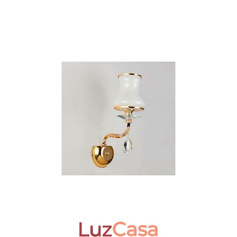 Recurso eletrogalvanizado contemporâneo moderno para luzes de parede de luz ambiente de proteção ocular de estilo mini de cristal