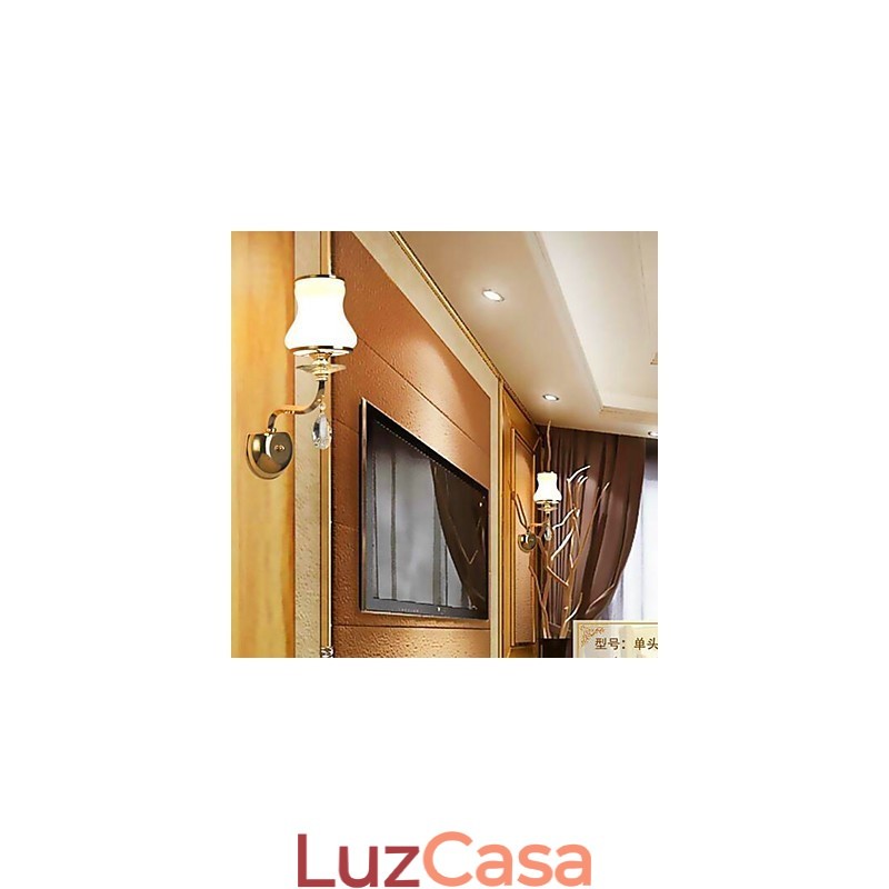 Recurso eletrogalvanizado contemporâneo moderno para luzes de parede de luz ambiente de proteção ocular de estilo mini de cristal