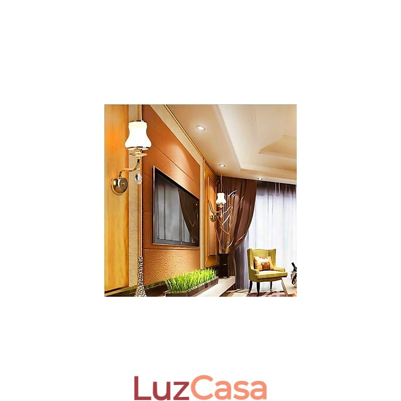 Recurso eletrogalvanizado contemporâneo moderno para luzes de parede de luz ambiente de proteção ocular de estilo mini de cristal