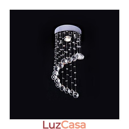 Lustre de cristal moderno contemporâneo galvanizado de metal com montagem embutida Lustre de cristal moderno contemporâneo galvanizado de metal com montagem embutida