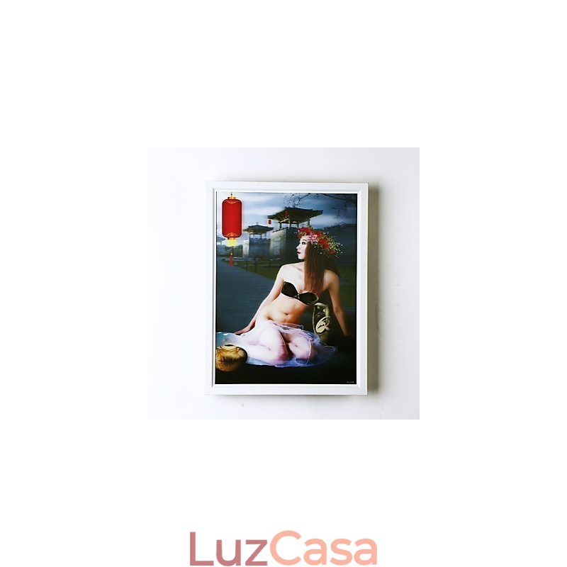 Pintura moderna contemporânea integrada, recurso de pintura contemporânea para arandelas de parede com luz ambiente