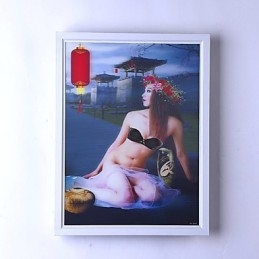 Pintura moderna contemporânea integrada, recurso de pintura contemporânea para arandelas de parede com luz ambiente