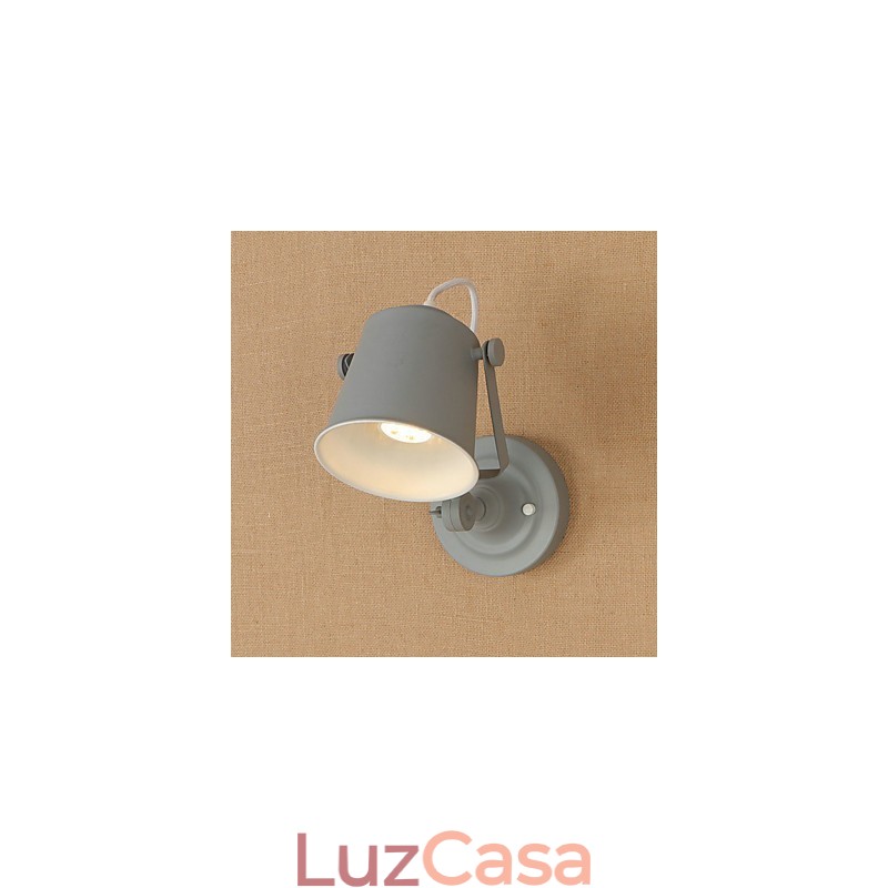 Luminária de parede de aço pintado, decoração de café americano preto e branco, luminária de parede retrô, lâmpada de sabre de luz na parede