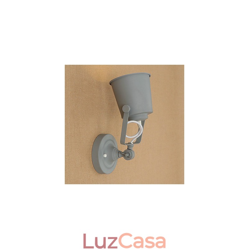 Luminária de parede de aço pintado, decoração de café americano preto e branco, luminária de parede retrô, lâmpada de sabre de luz na parede