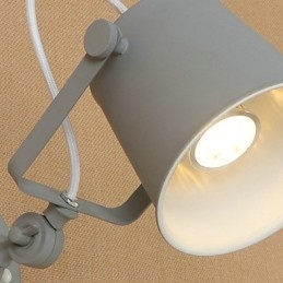 Luminária de parede de aço pintado, decoração de café americano preto e branco, luminária de parede retrô, lâmpada de sabre de luz na parede