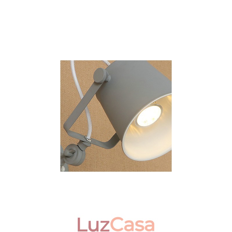 Luminária de parede de aço pintado, decoração de café americano preto e branco, luminária de parede retrô, lâmpada de sabre de luz na parede