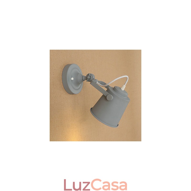 Luminária de parede de aço pintado, decoração de café americano preto e branco, luminária de parede retrô, lâmpada de sabre de luz na parede