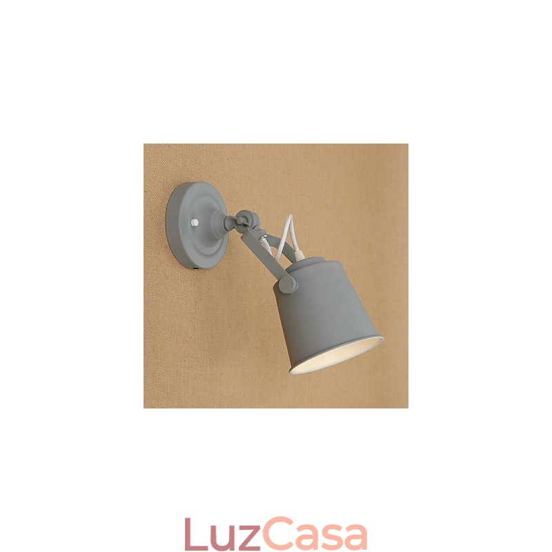 Luminária de parede de aço pintado, decoração de café americano preto e branco, luminária de parede retrô, lâmpada de sabre de luz na parede