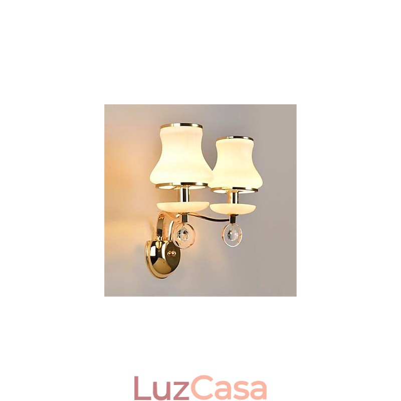 Recurso moderno e contemporâneo galvanizado para luzes de parede de proteção ocular em estilo mini cristal