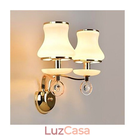 Recurso moderno e contemporâneo galvanizado para luzes de parede de proteção ocular em estilo mini cristal Recurso moderno e contemporâneo galvanizado para luzes de parede de proteção ocular em estilo mini cristal