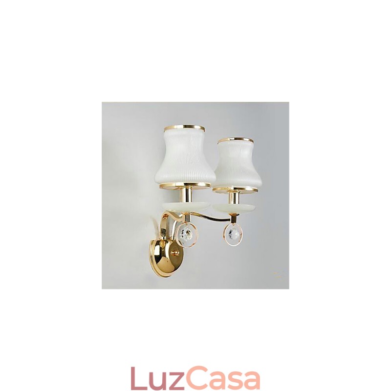 Recurso moderno e contemporâneo galvanizado para luzes de parede de proteção ocular em estilo mini cristal