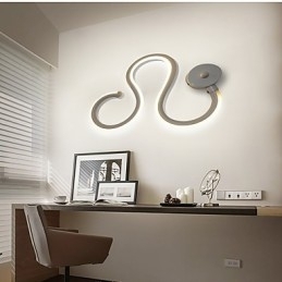 Lâmpada minimalista moderna Lâmpada de alumínio Lâmpada de cabeceira de quarto Decoração Designers Iluminação de corredor em forma Lâmpadas criativas para sala de estar