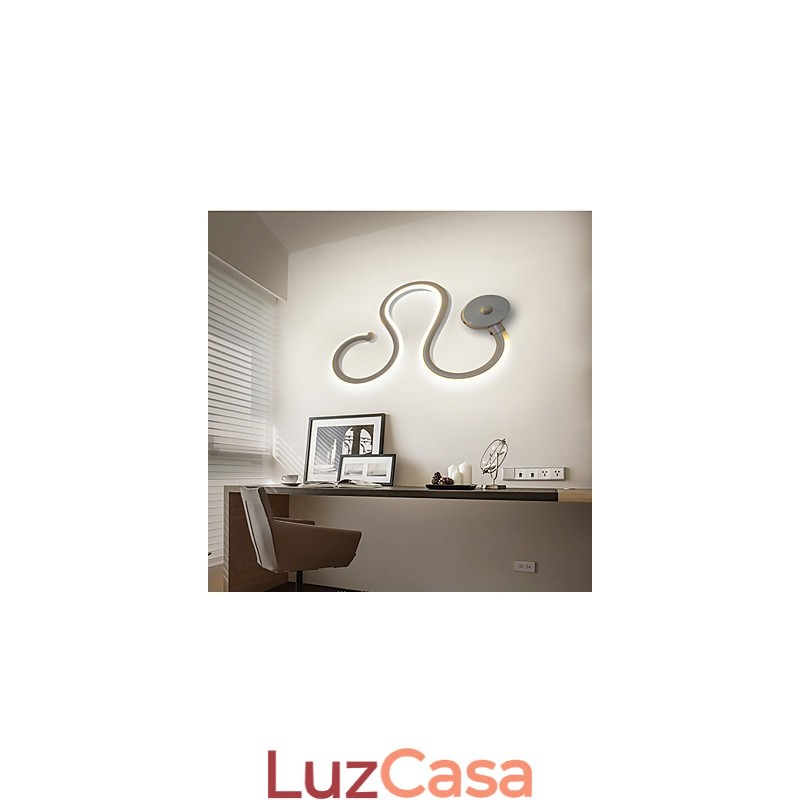 Lâmpada minimalista moderna Lâmpada de alumínio Lâmpada de cabeceira de quarto Decoração Designers Iluminação de corredor em forma Lâmpadas criativas para sala de estar