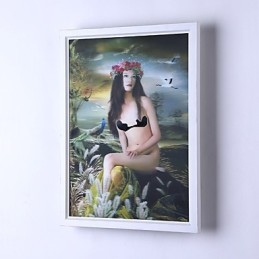 Pintura moderna contemporânea integrada, recurso de pintura contemporânea para arandelas de parede com luz ambiente