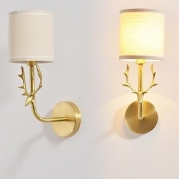 Simples Vintage Tradicional Clássico Latão Recurso para Mini Estilo Luz Ambiente Arandelas de Parede Luz de Parede