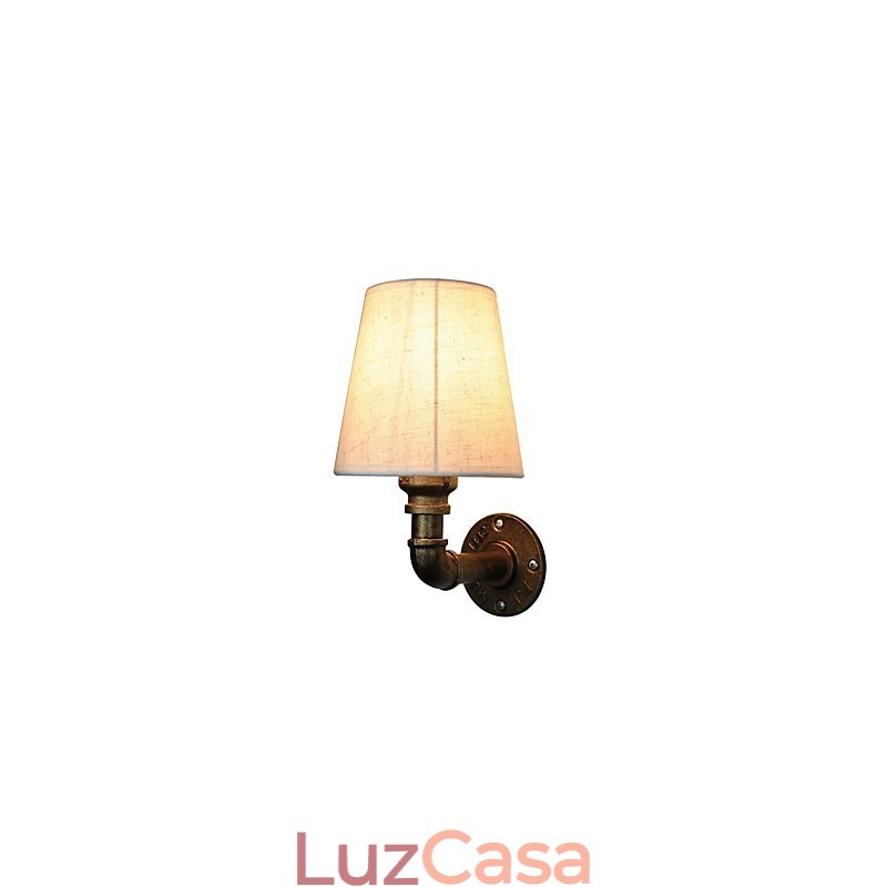 Luminária de parede rústica em latão para iluminação ambiente