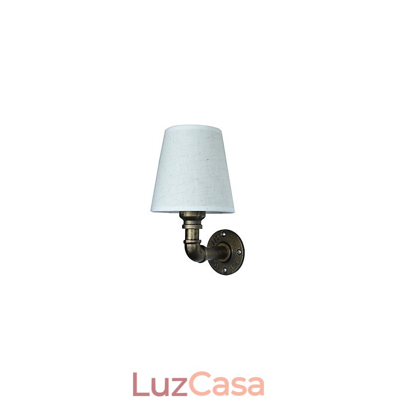 Luminária de parede rústica em latão para iluminação ambiente