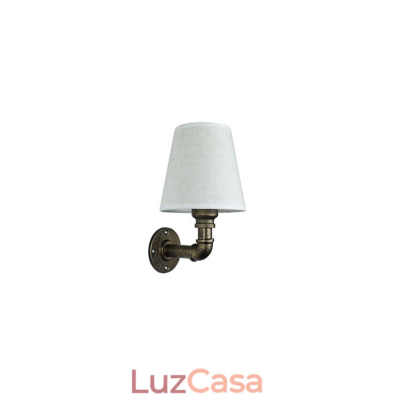 Luminária de parede rústica em latão para iluminação ambiente