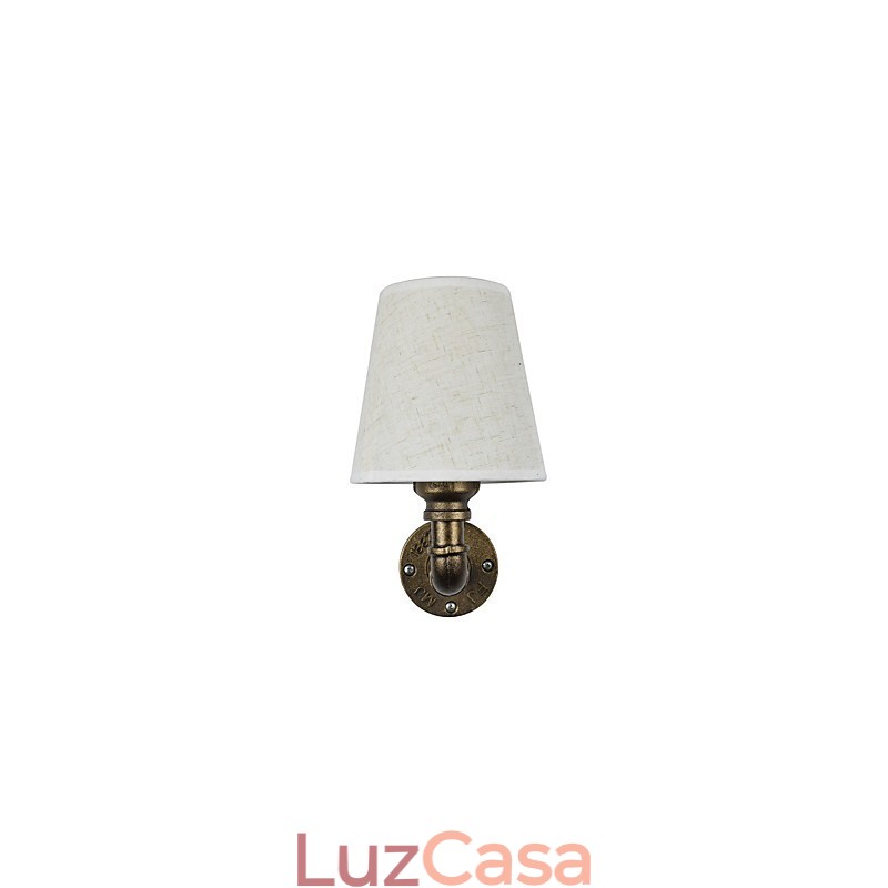Luminária de parede rústica em latão para iluminação ambiente