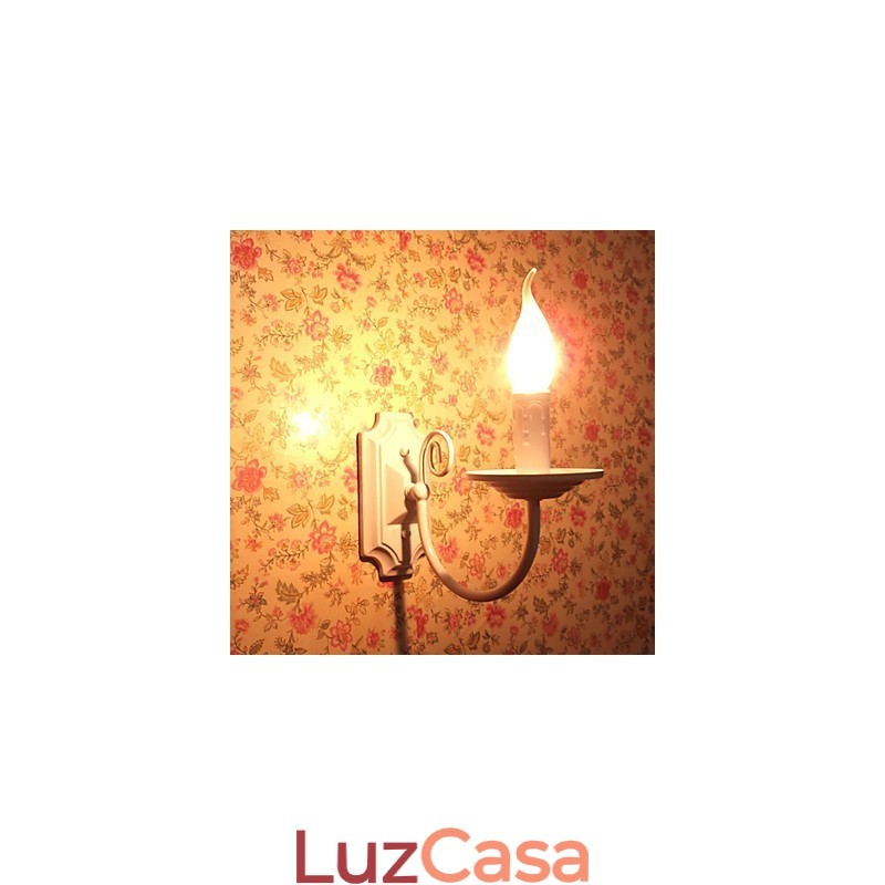 Luminária de parede moderna simples, vela, lâmpada de cabeça única, lâmpada de cabeceira para corredor