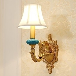 Simples Country Tradicional Clássico Latão Recurso para Mini Estilo Uplight Wall Sconces Luz de Parede