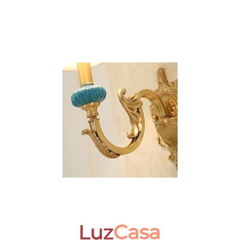 Simples Country Tradicional Clássico Latão Recurso para Mini Estilo Uplight Wall Sconces Luz de Parede