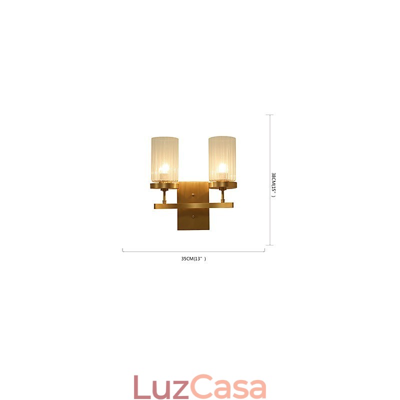 Recurso de latão country clássico tradicional para arandelas de parede estilo mini uplight
