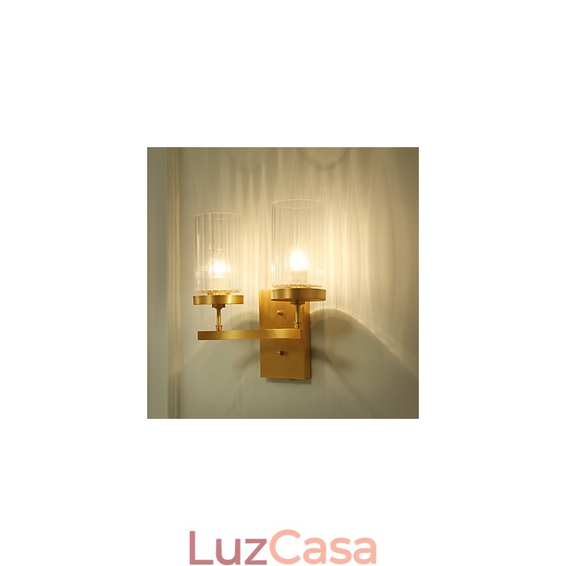 Recurso de latão country clássico tradicional para arandelas de parede estilo mini uplight
