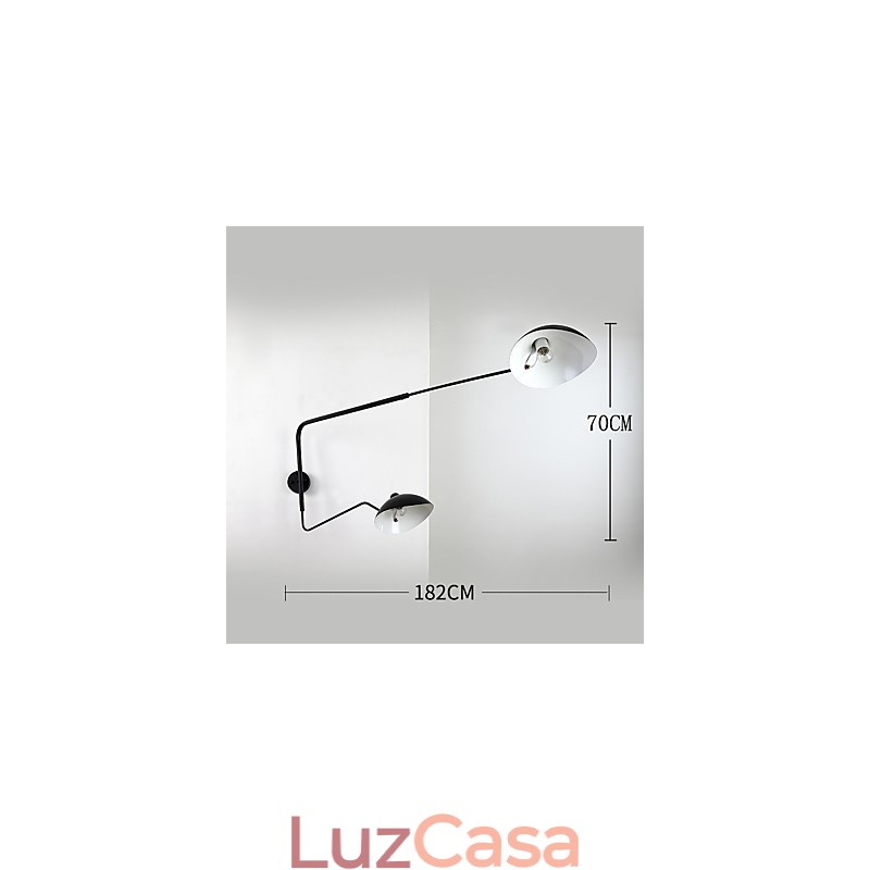 Luminária de parede vintage estilo industrial loft americano para quarto, sala de jantar, sala de café e bar, decoração de parede