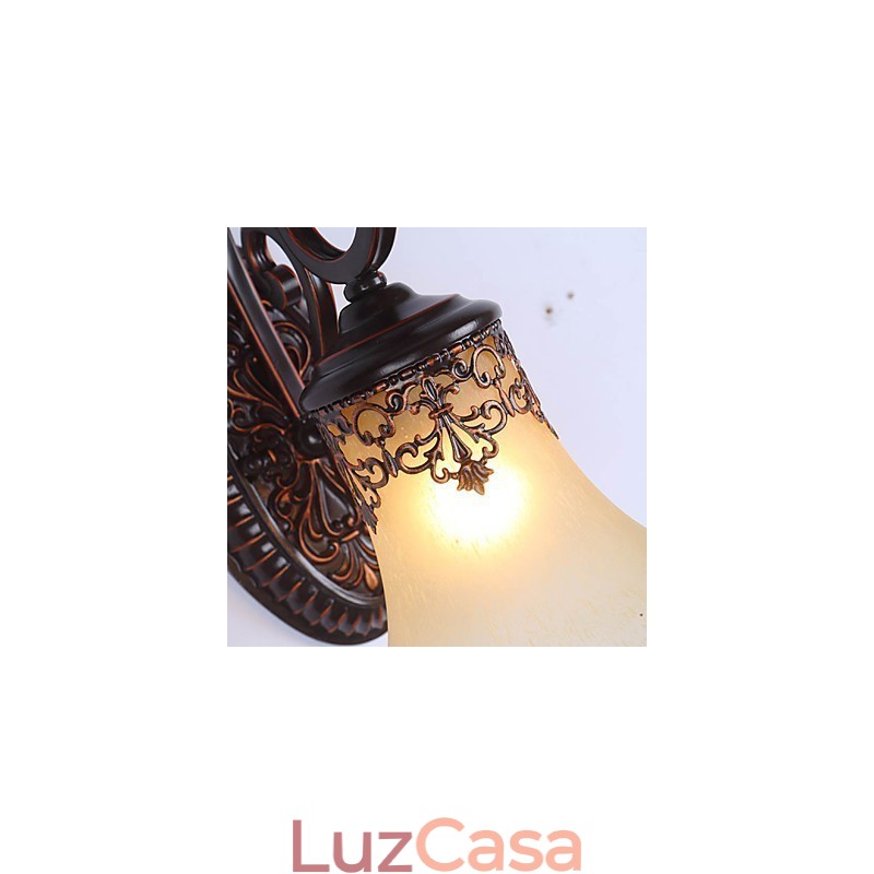 Luminária de parede para lobby de hotel, luminária de parede europeia para quarto, luminária criativa para sala de estar, decoração retrô, luminária de parede para corredor