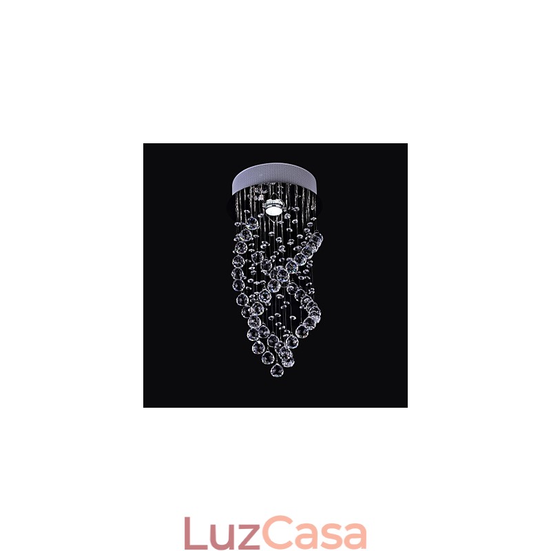 Moderno Contemporâneo Cristal Cromado Cristal Montagem Embutida