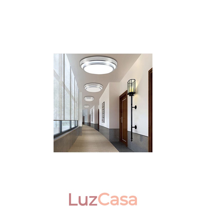 Luminárias embutidas redondas simples modernas diâmetro 29cm
