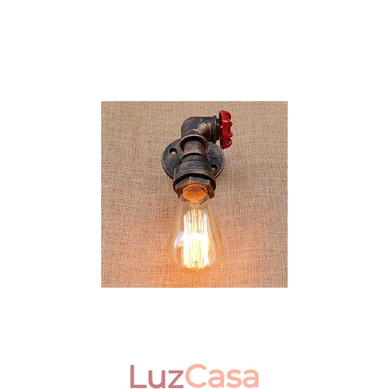 Nostalgia Simple Water Pipe Decorativo Pequeno Luminária de Parede Luz de Parede