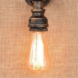 Nostalgia Simple Water Pipe Decorativo Pequeno Luminária de Parede Luz de Parede