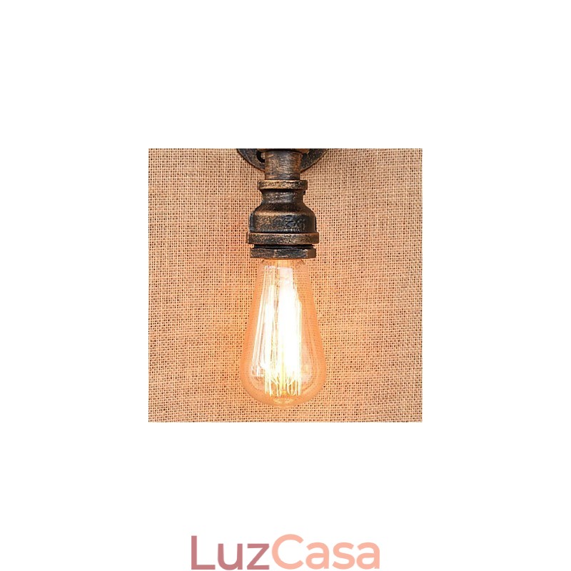 Nostalgia Simple Water Pipe Decorativo Pequeno Luminária de Parede Luz de Parede