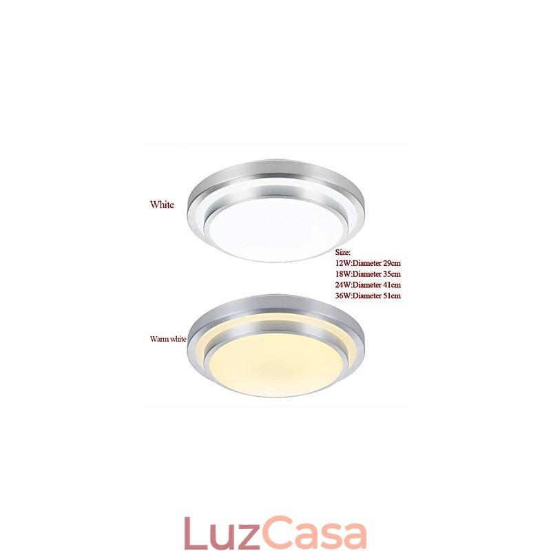 Luminárias embutidas redondas simples modernas diâmetro 29cm