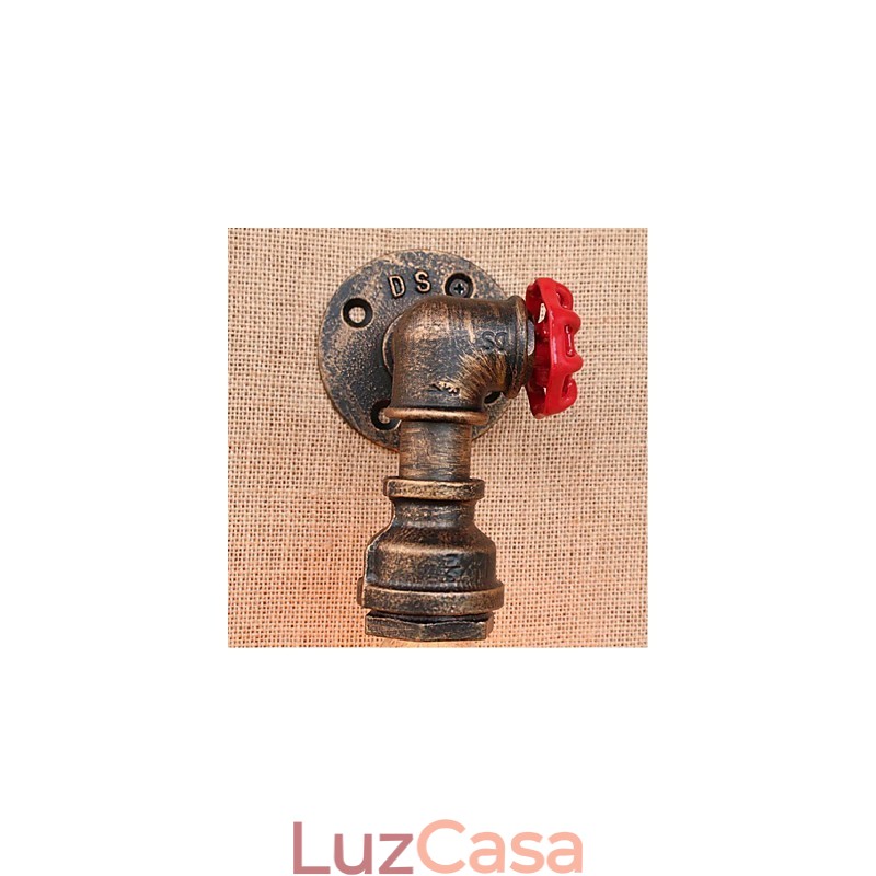 Nostalgia Simple Water Pipe Decorativo Pequeno Luminária de Parede Luz de Parede