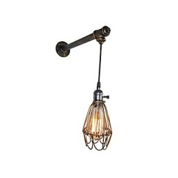 Luminárias de parede vintage loft com interruptor Industrial Edison Fashion Simplicity Wall Sconce Metal Base Cap