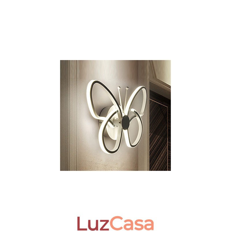 Luminárias de parede modernas em forma de borboleta, criativas, de metal e acrílico, para sala de estar, corredor, quarto, quartos de hotel, abajur de cabeceira