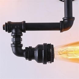 3 Cabeças Vintage Industrial Pipe Wall Lights Preto Luzes Criativas Restaurante Café Bar Decoração iluminação