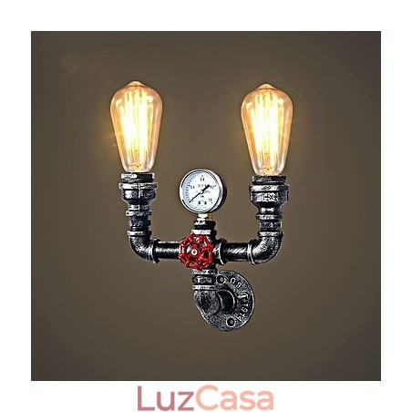 2 cabeças vintage industrial metal luzes de parede restaurante café bar decoração iluminação 2 cabeças vintage industrial metal luzes de parede restaurante café bar decoração iluminação
