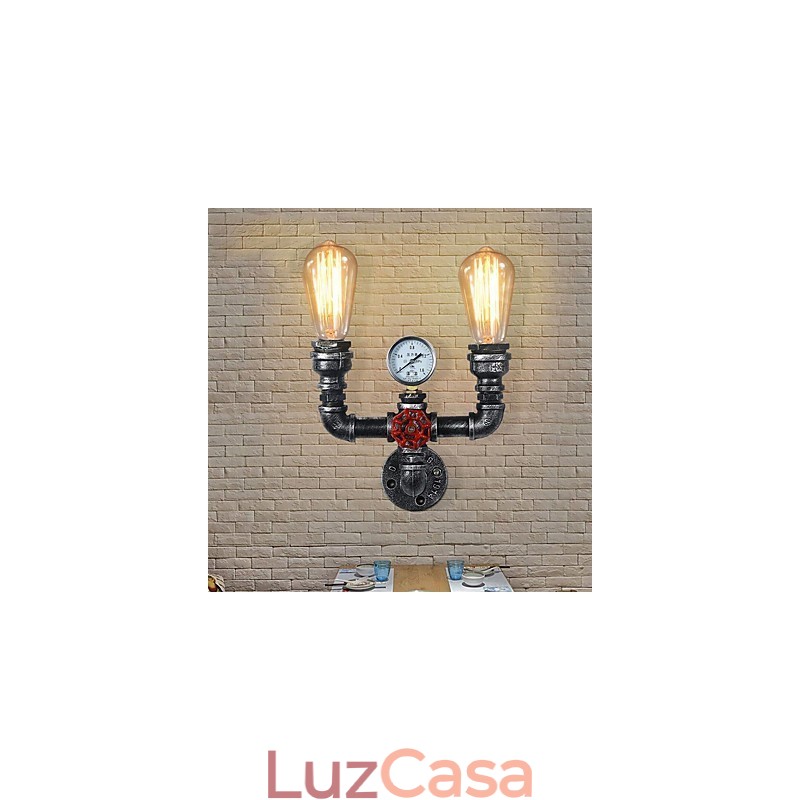 2 cabeças vintage industrial metal luzes de parede restaurante café bar decoração iluminação