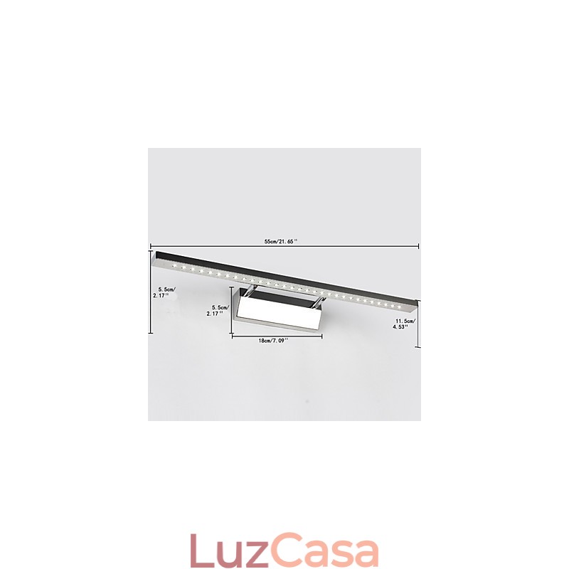 Recurso eletrogalvanizado contemporâneo moderno para iluminação de parede de banheiro downlight