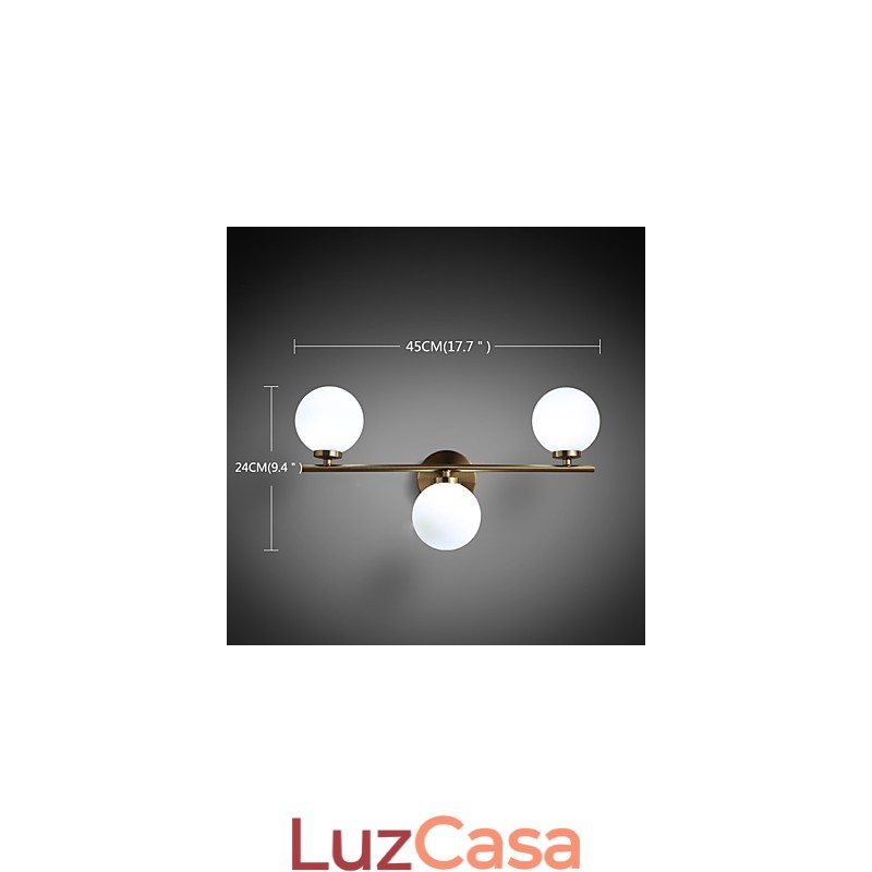 Luminária de parede de vidro moderna contemporânea bronze característica para mini estilo uplight arandelas de parede luz de parede