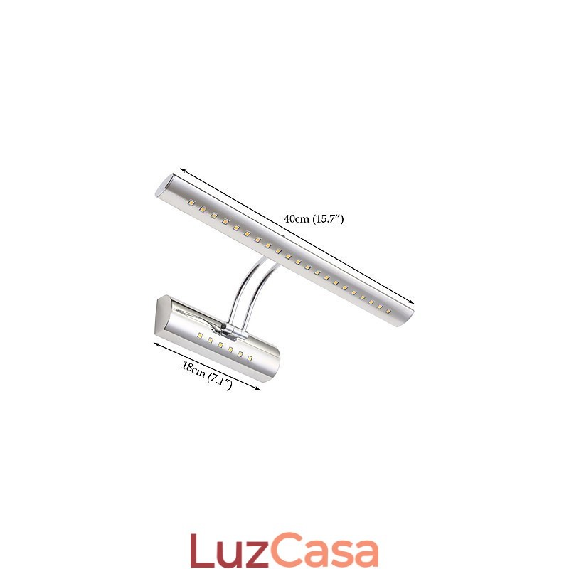 Luminária de parede moderna contemporânea galvanizada para iluminação de banheiro