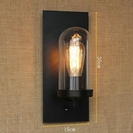 Criativo moderno minimalista Restaurante Bar Corredor americano escadas Edison parede lâmpada de cabeça única vidro