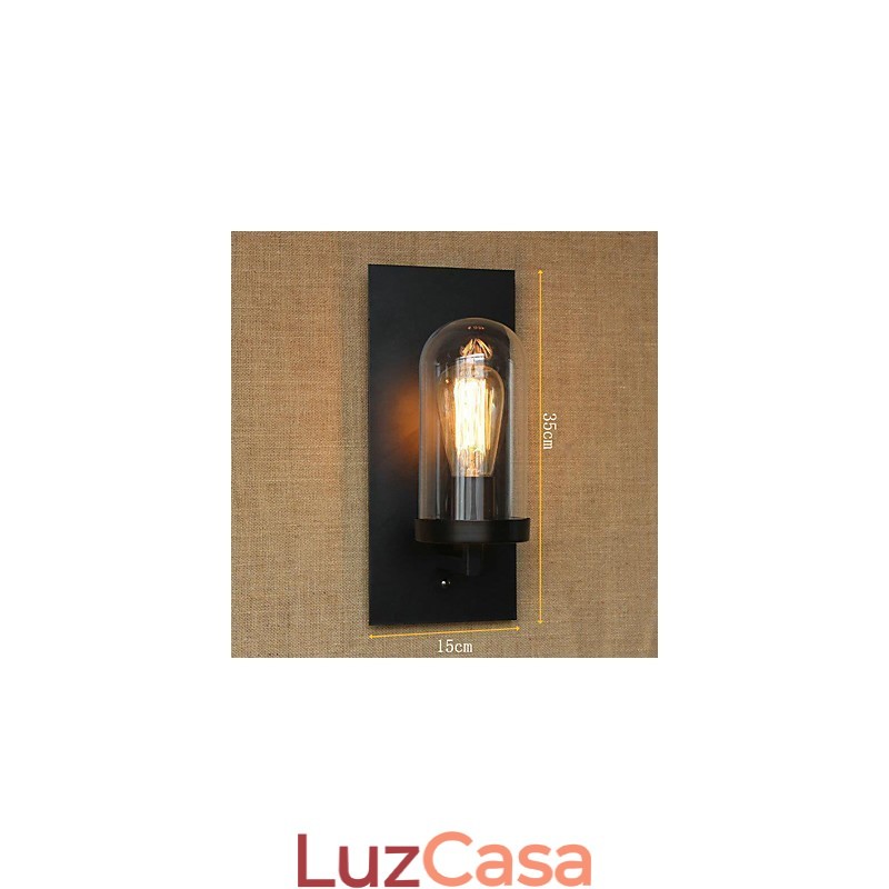 Criativo moderno minimalista Restaurante Bar Corredor americano escadas Edison parede lâmpada de cabeça única vidro