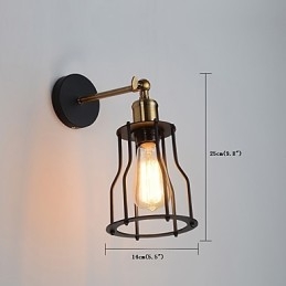 Loft vintage Wall Lights Industrial Edison Moda Simplicidade Wall Sconces Base de Metal Cap
